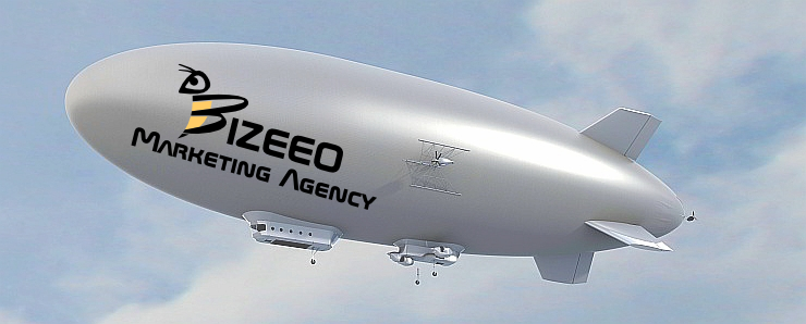 Bizeeo Logo Design on Goodyear Blimp Montgomery AL