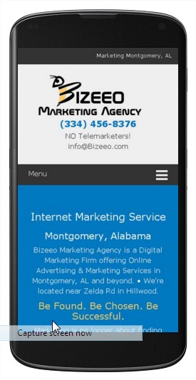 Logo on Smartphone Device - Bizeeo Marketing Agency Montgomery AL