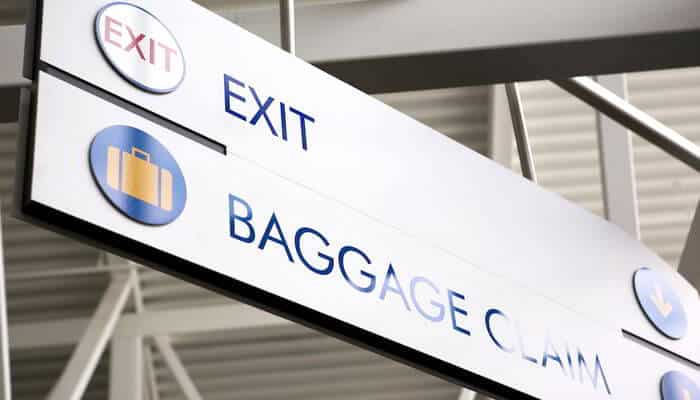 Airport Sign Baggage Claim and Exit